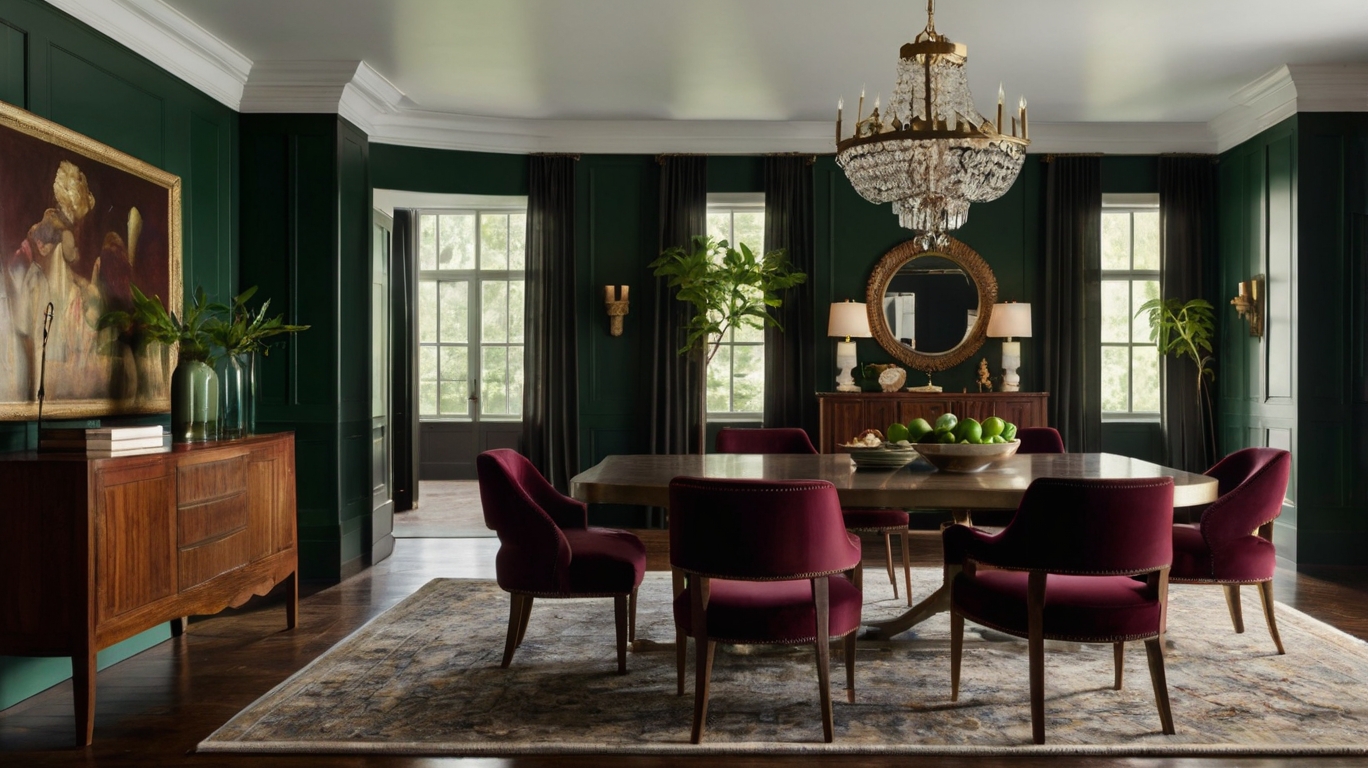 Deep Burgundy and Forest Green for Timeless Elegance