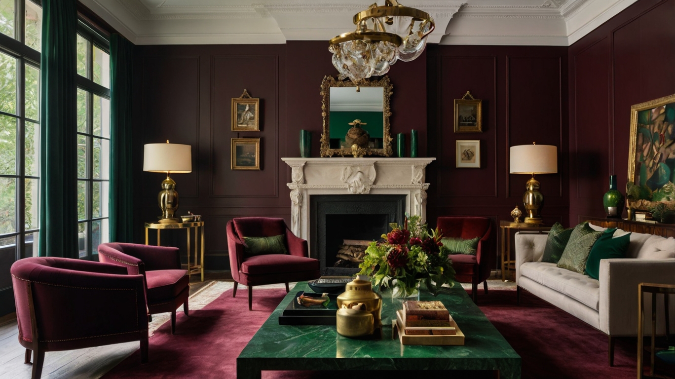 Deep Burgundy and Forest Green for Timeless Elegance