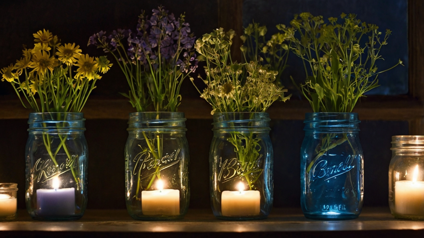 Kitchen jars make perfect vases